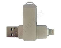 USB Флеш-накопитель Y-DISK 3 в 1 для Iphone, Android, Windows  32ГБ USB 3.0